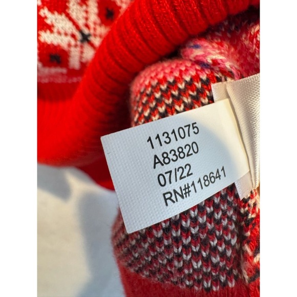 Lane Bryant Fair Isle Cardigan Sweater Women's 14/16 Red Cotton Lane Bryant - Picture 9 of 10